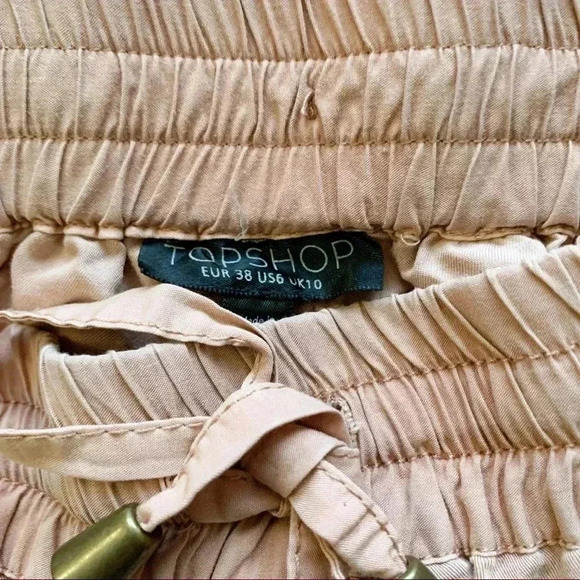 TOPSHOP Dusty Pink Soft Drawstring Joggers Trousers 6 - Picture 8 of 10